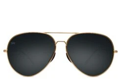 Tangle Free Aviator - Black Gold Polarized
