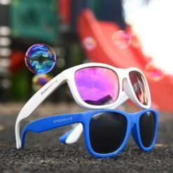 Kid's Signature Series - White Purple Polarized -Outdoor Sports Glasses Kids 22