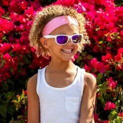 Kid's Signature Series - White Purple Polarized -Outdoor Sports Glasses Kids Website Images 4