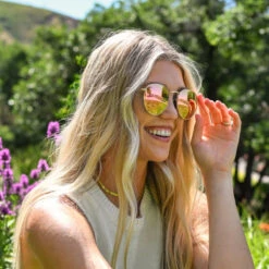 Tangle Free Aston - Calimesa Polarized -Outdoor Sports Glasses SRAYS TangleFree Aston GoldPink OnFace 5