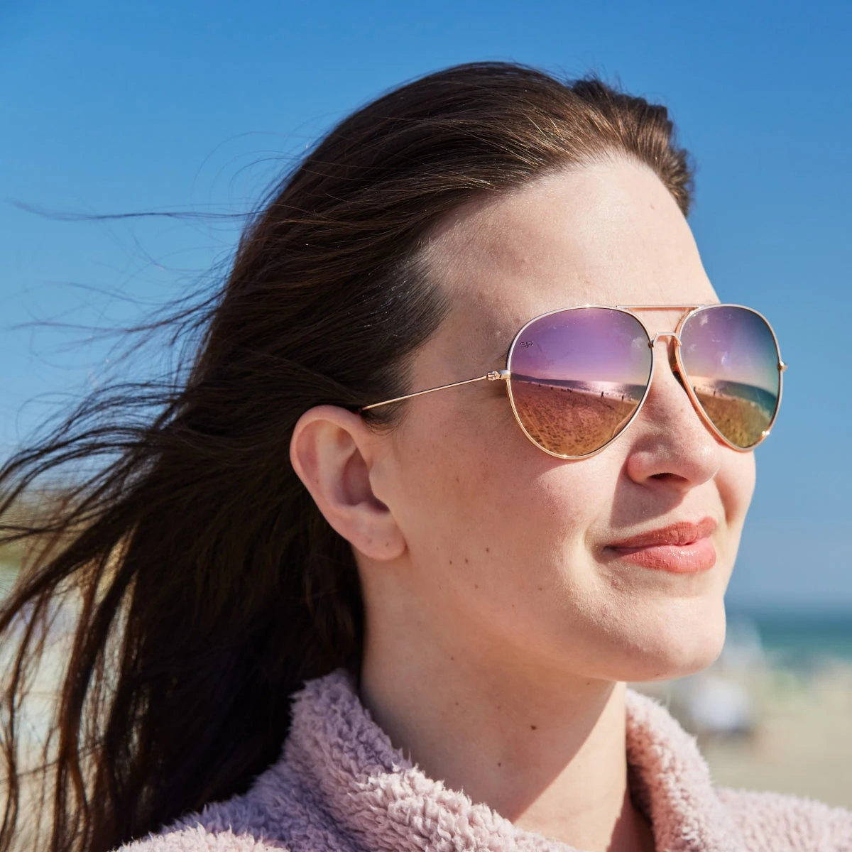 Tangle Free Aviator - Rose Gold Polarized 8 Tangle Free Aviator - Rose Gold Polarized - Image 6